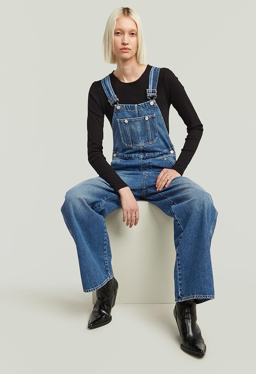 G-STAR - Straight Leg Dungaree Wmn - Faded Sakarya