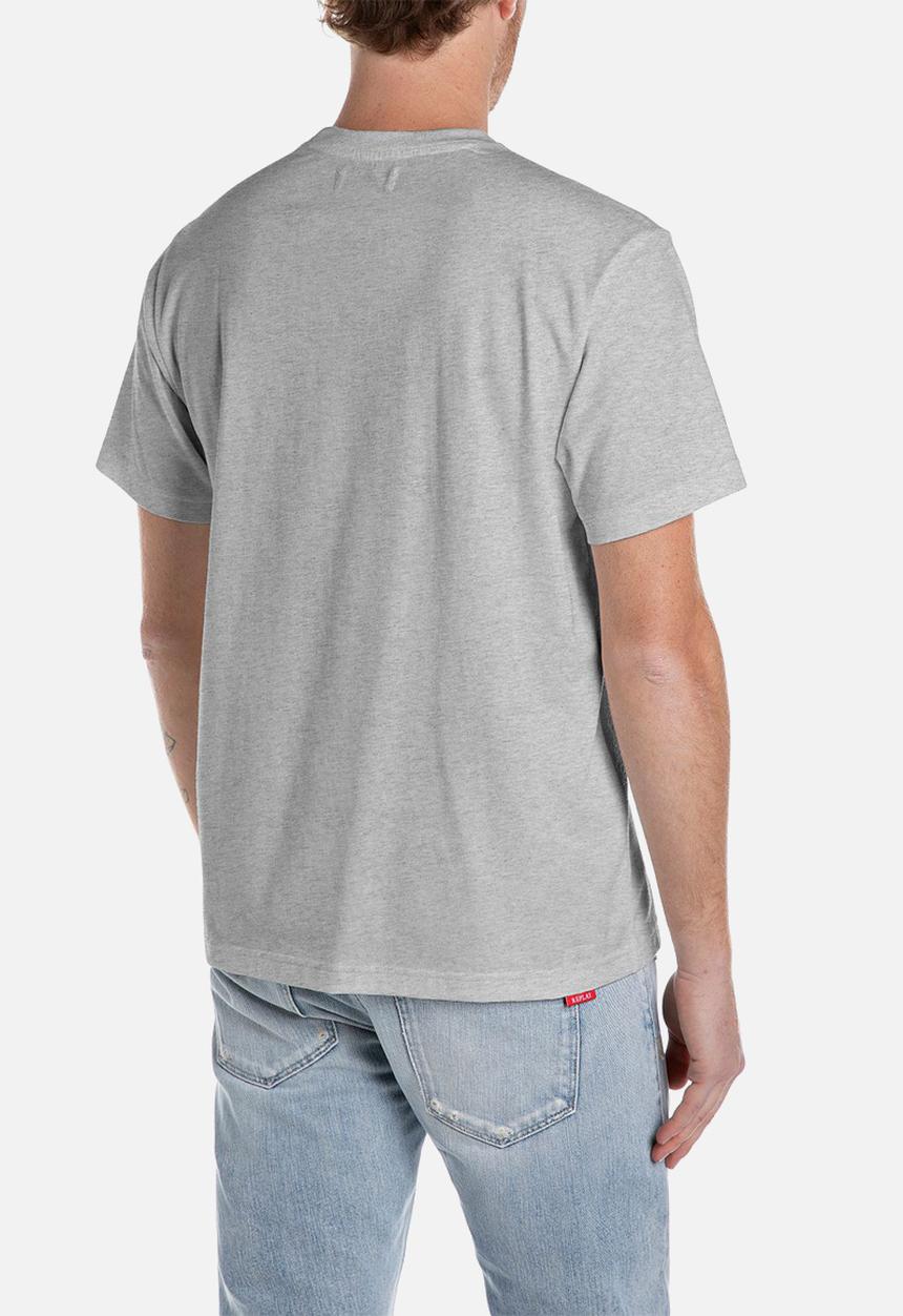 Replay - Regular replay jersey tee - light grey