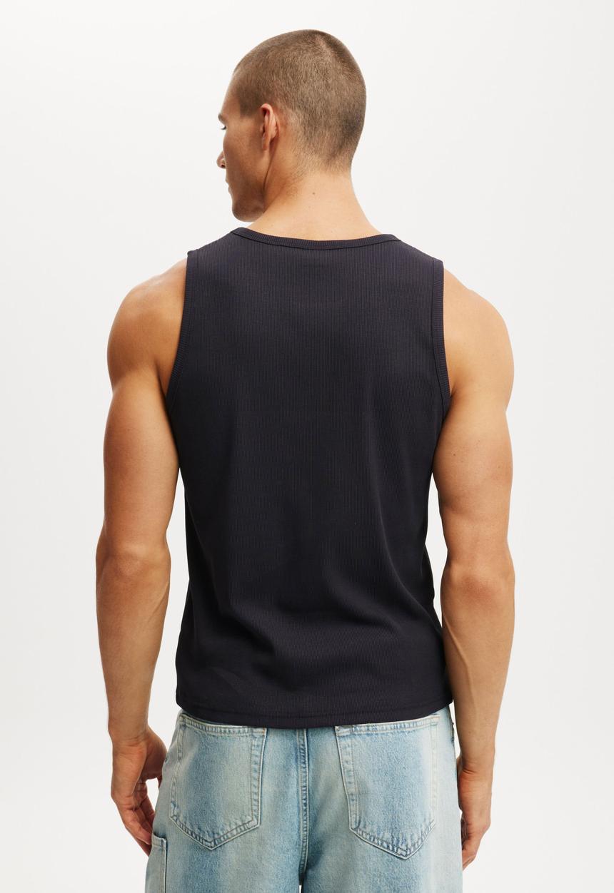 Cotton On - Rib Tank - Ink Navy
