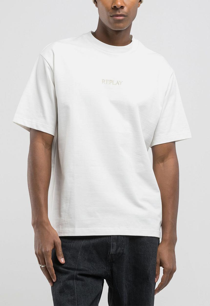 Replay - Oversized Heavy Cotton Tee - Natural White