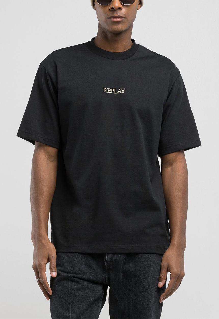 Replay - Oversized Heavy Cotton Tee - Black