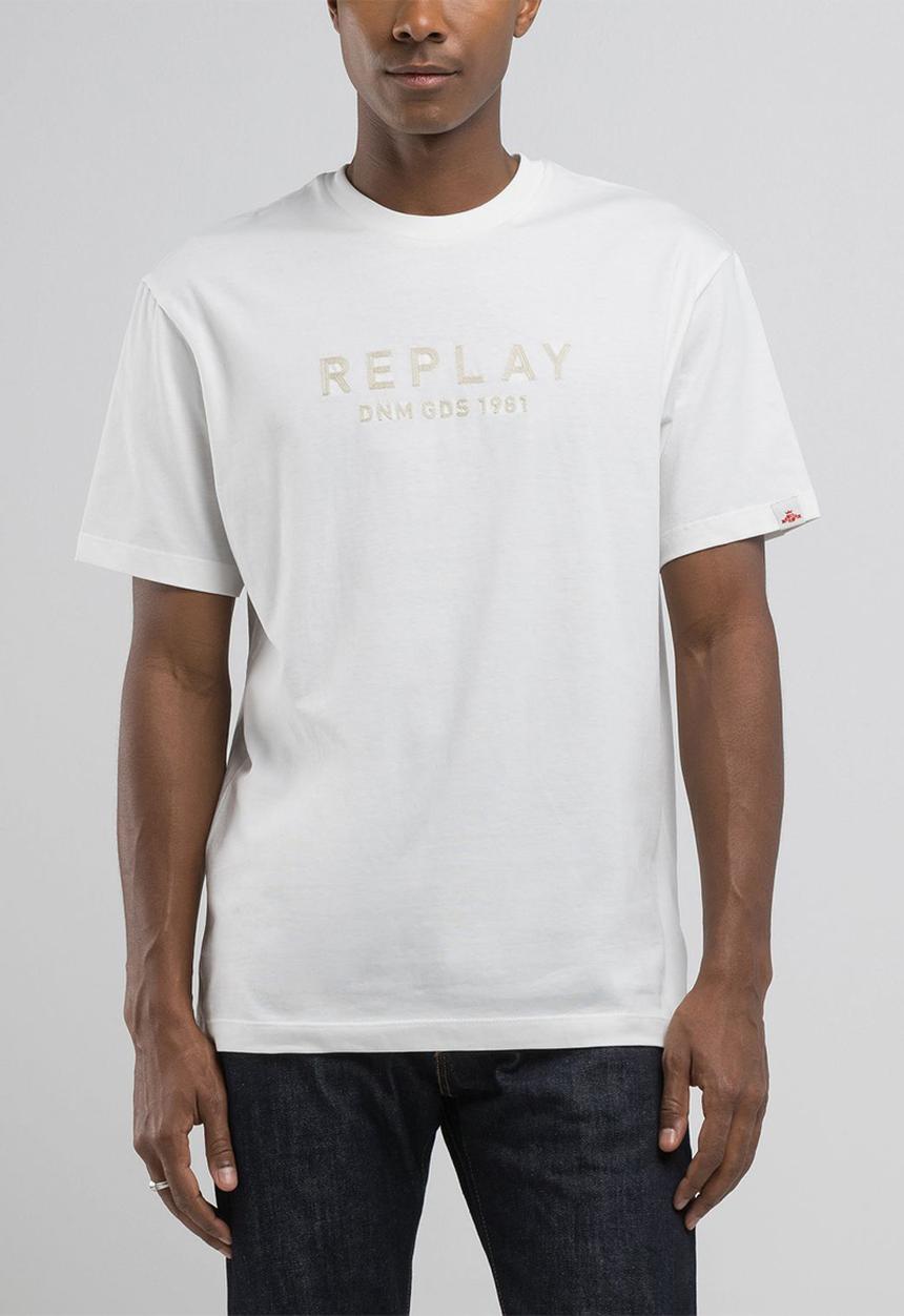 Replay - Replay Logo Tee - Natural White