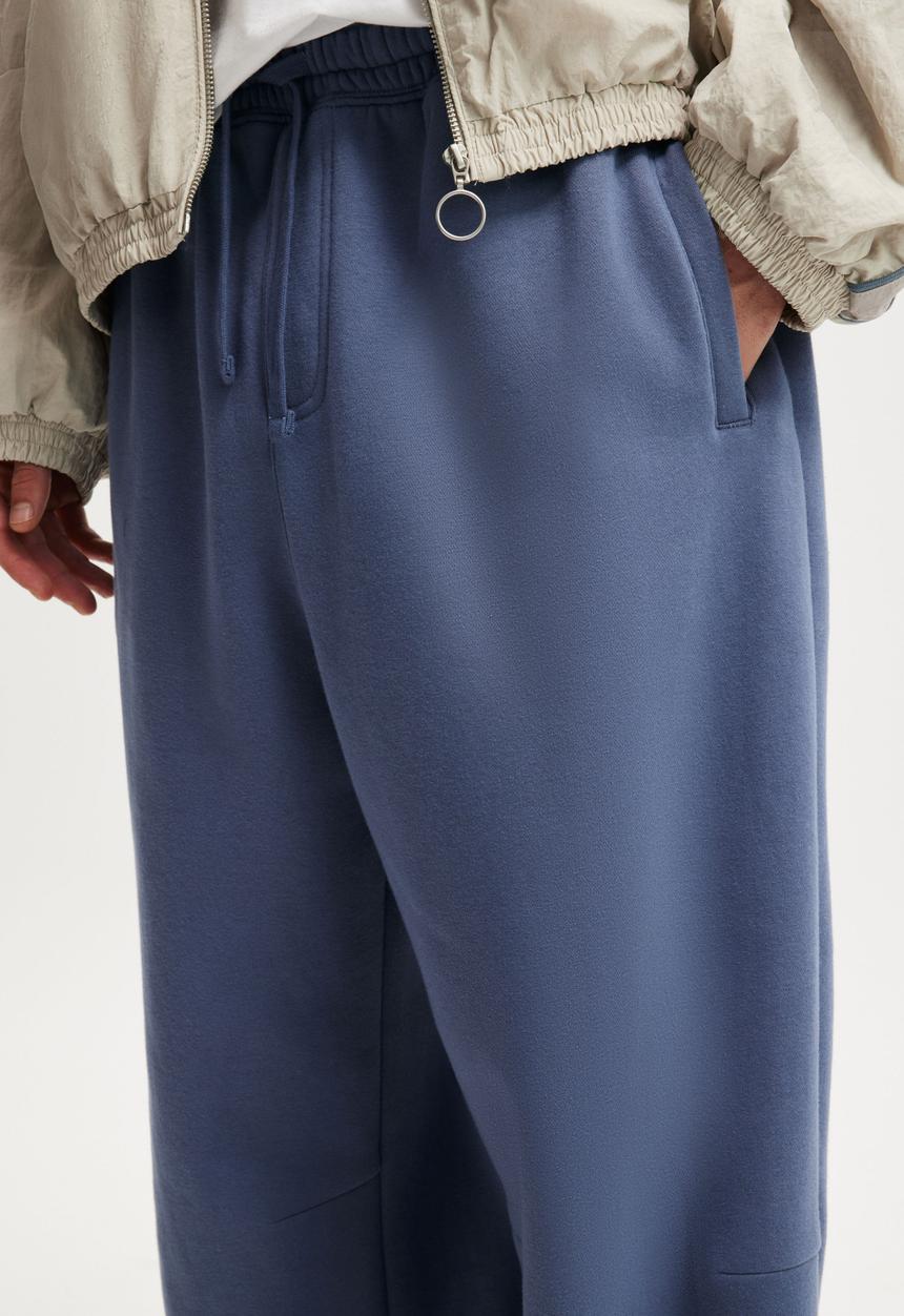 Cotton On - Super Baggy Cuffed Track Pant - Blue Slate