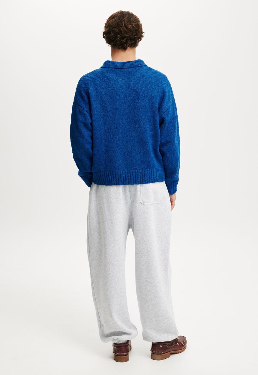 Cotton On - Super Baggy Cuffed Track Pant - Grey Marle