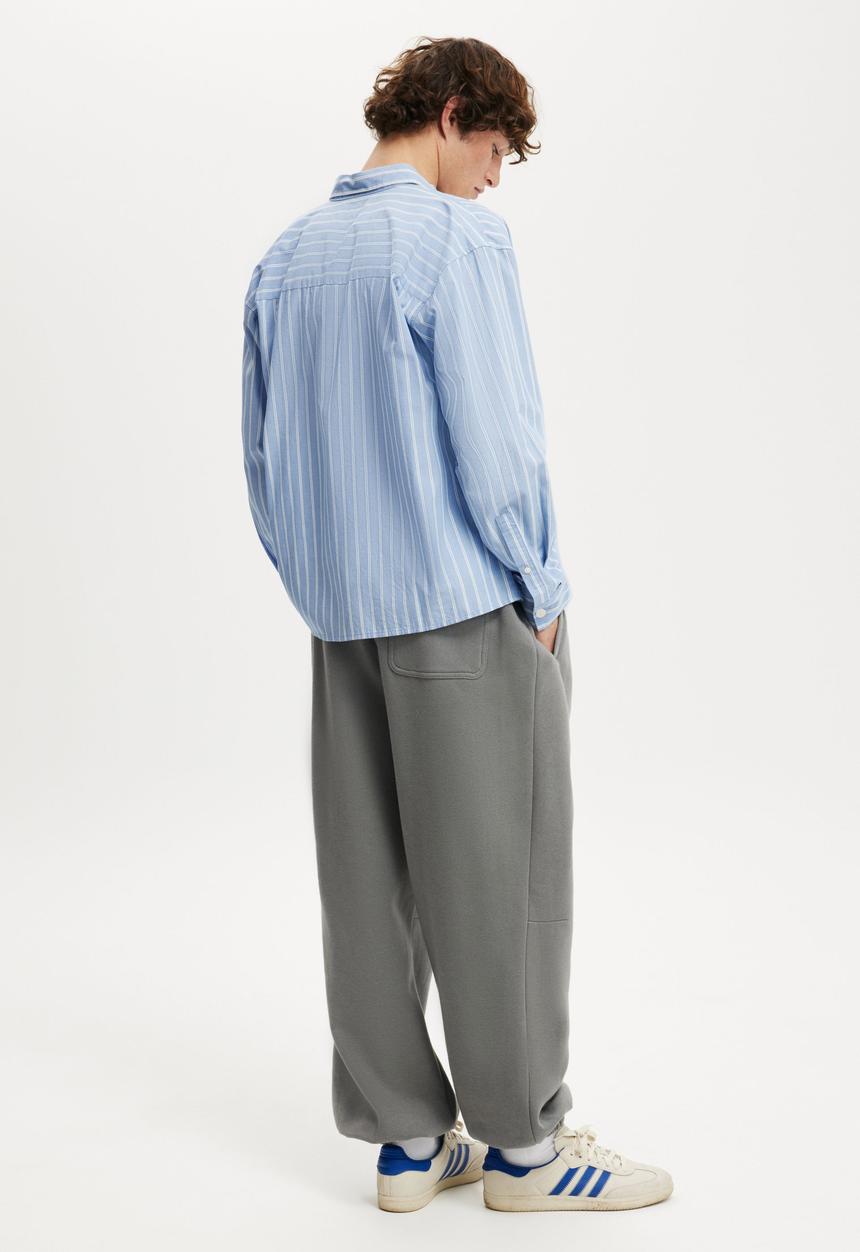 Cotton On - Super Baggy Cuffed Track Pant - Slate Stone
