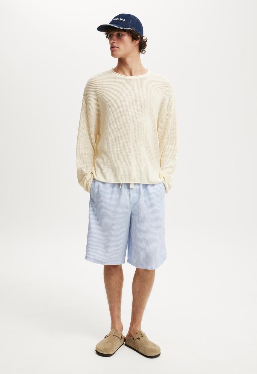 Cotton On - Baggy Resort Short - Blue Stripe