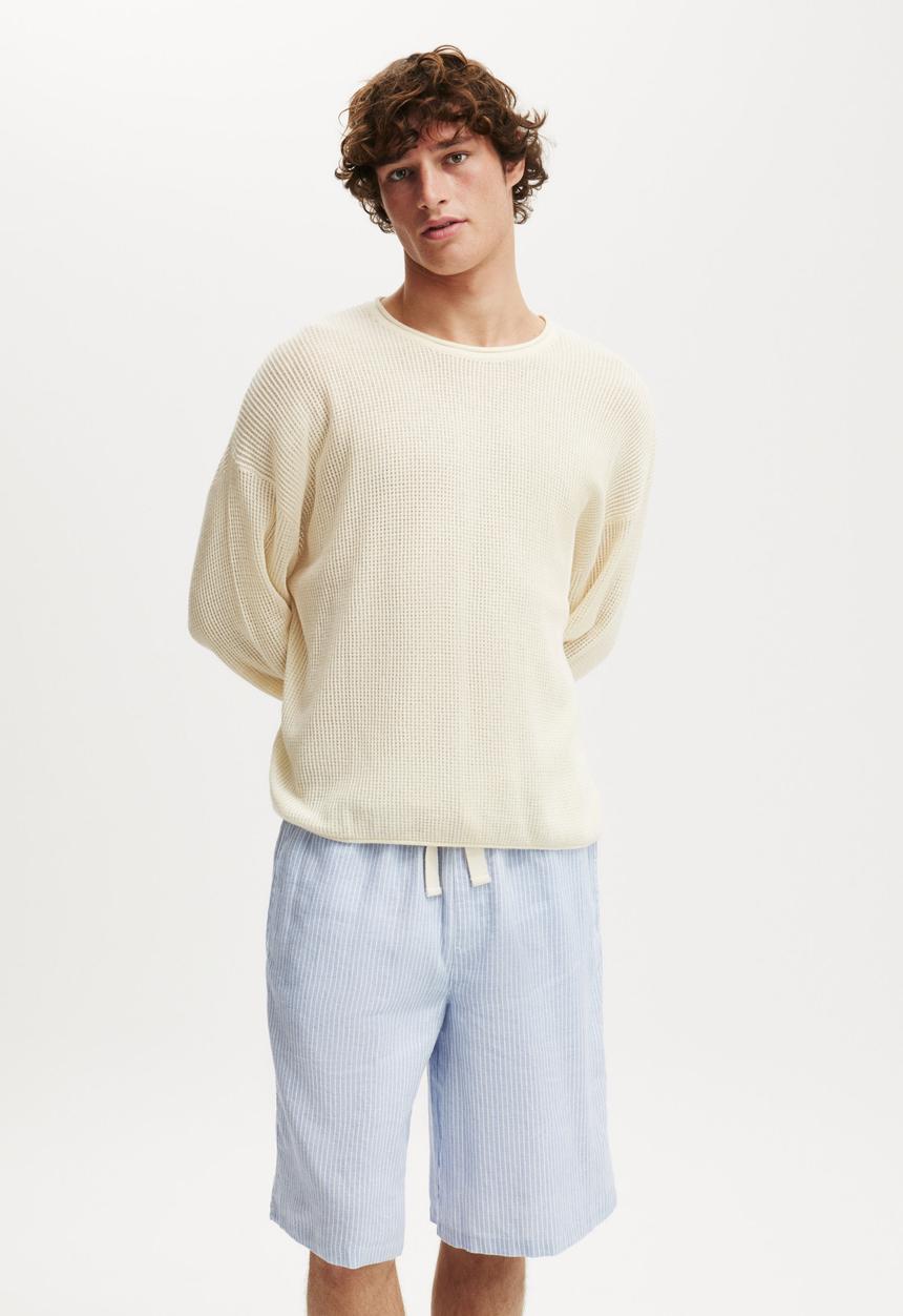 Cotton On - Baggy Resort Short - Blue Stripe