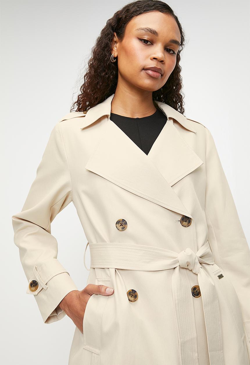 Pringle of Scotland - Jenna Trench Coat  - Stone