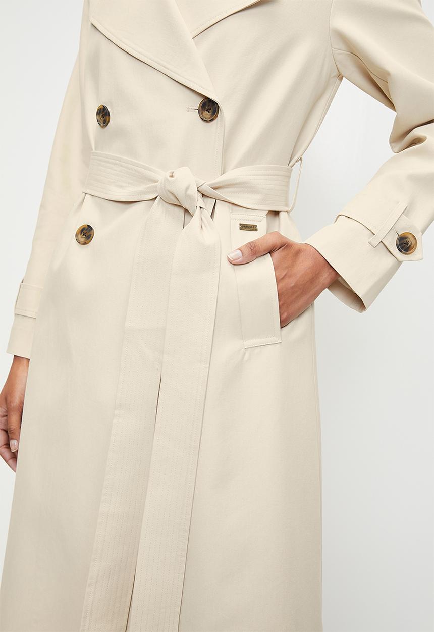 Pringle of Scotland - Jenna Trench Coat  - Stone
