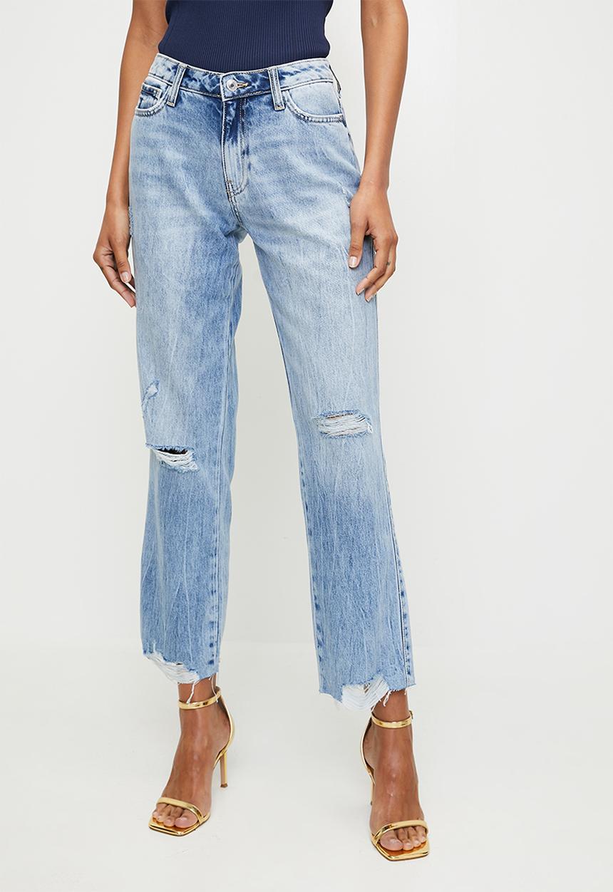 GUESS - 1981 High Rise Straight - Light Wash
