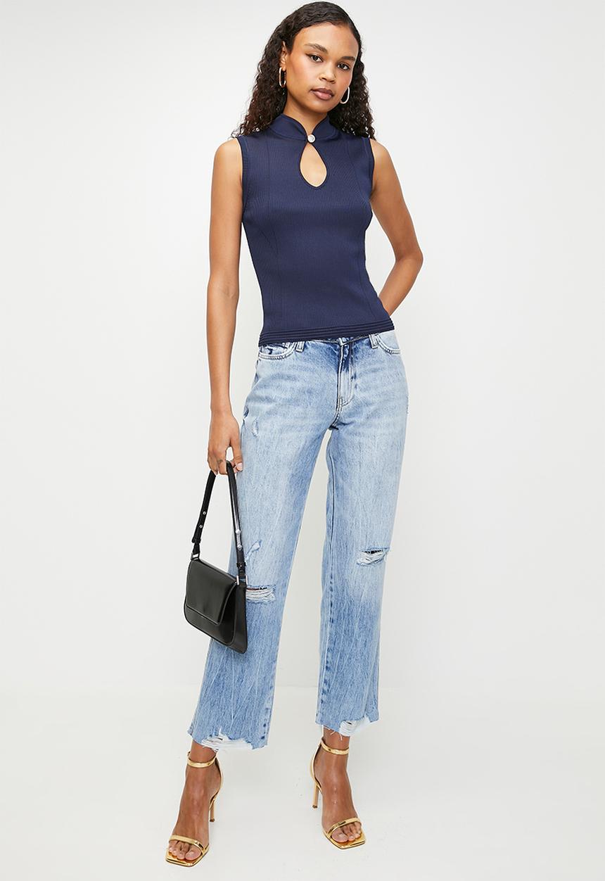 GUESS - 1981 High Rise Straight - Light Wash