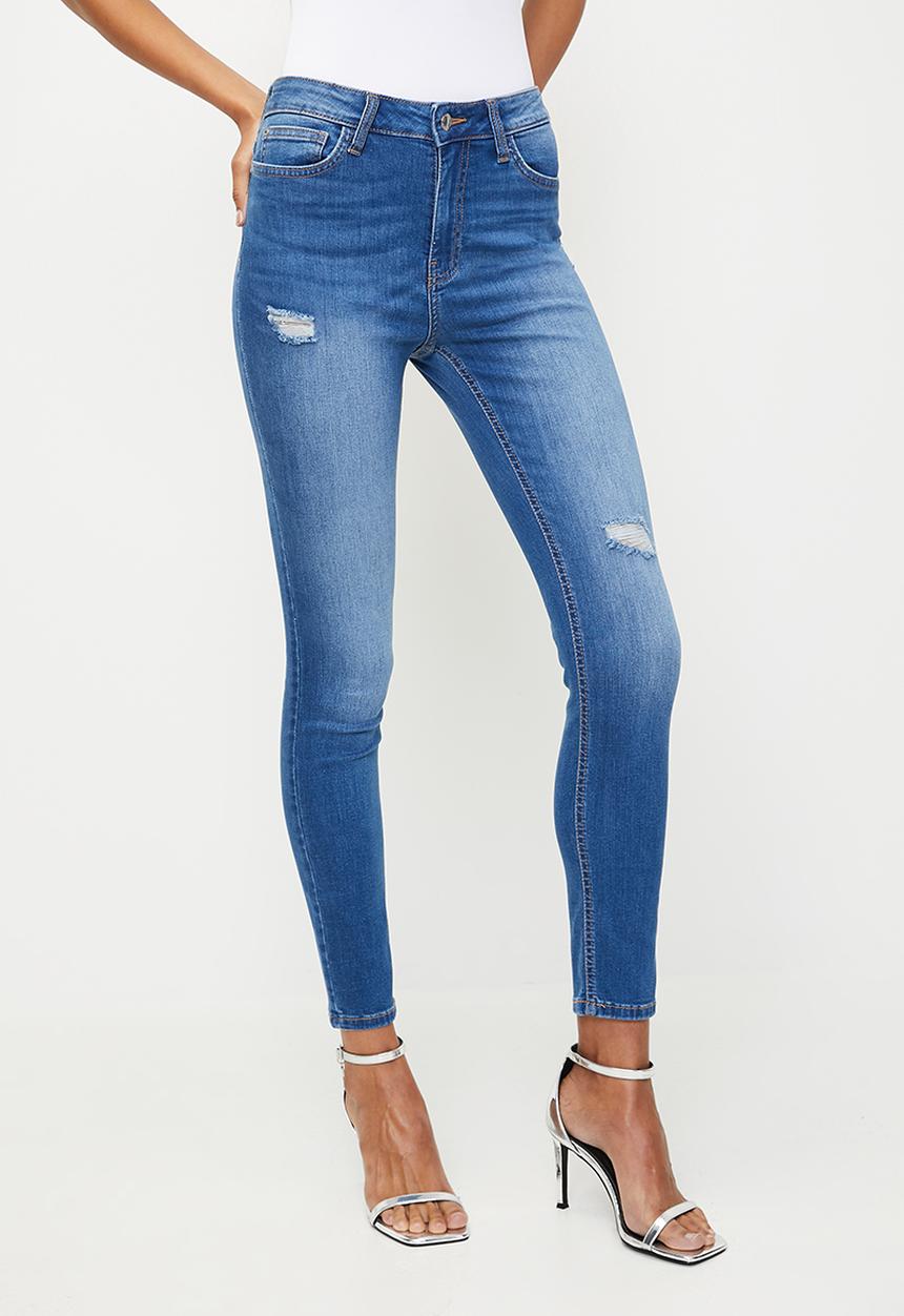 GUESS - 1981 High Rise Skinny - Mid Wash
