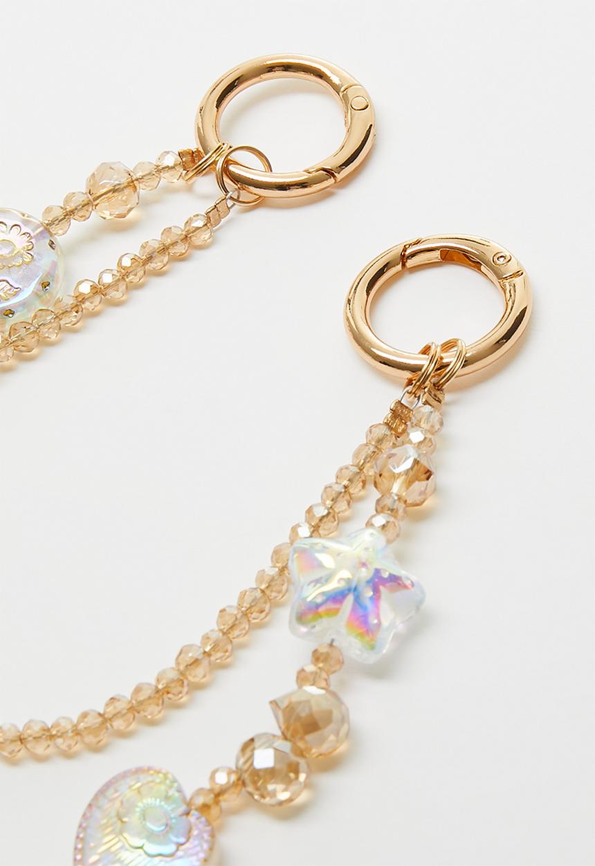 Tessa Design - Eniola beads and charms bag accessory-natural
