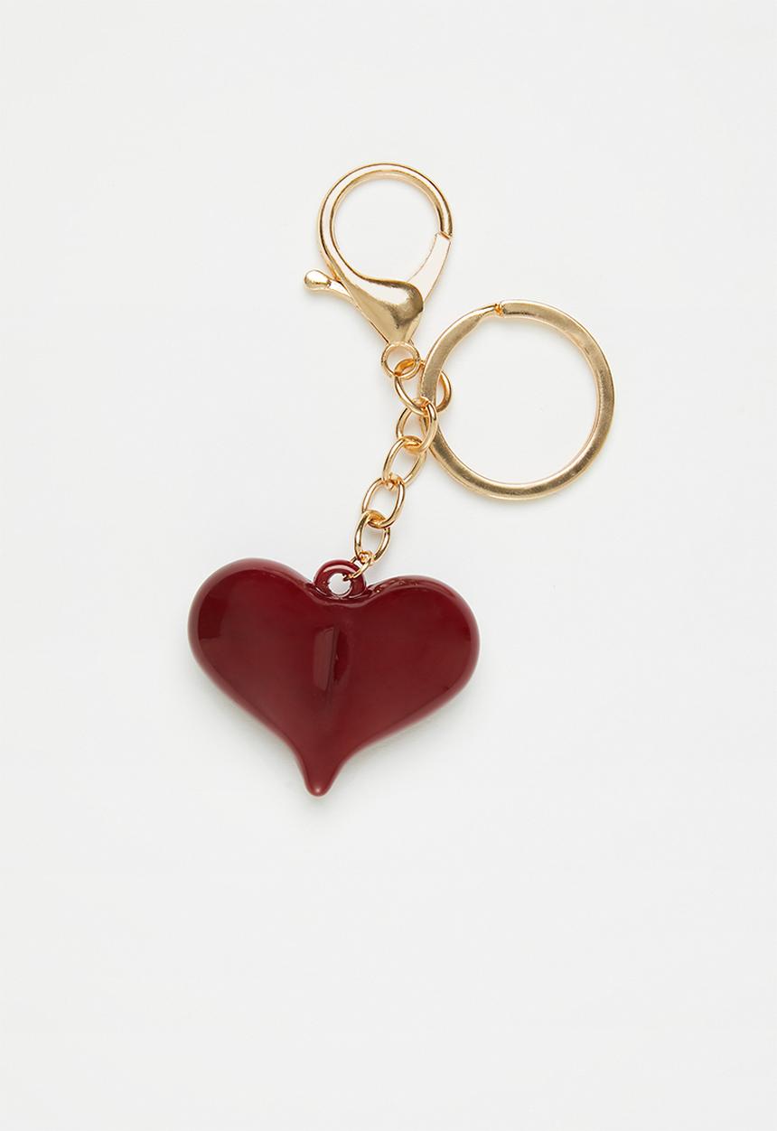 Tessa Design - Sade heart bag charm-red