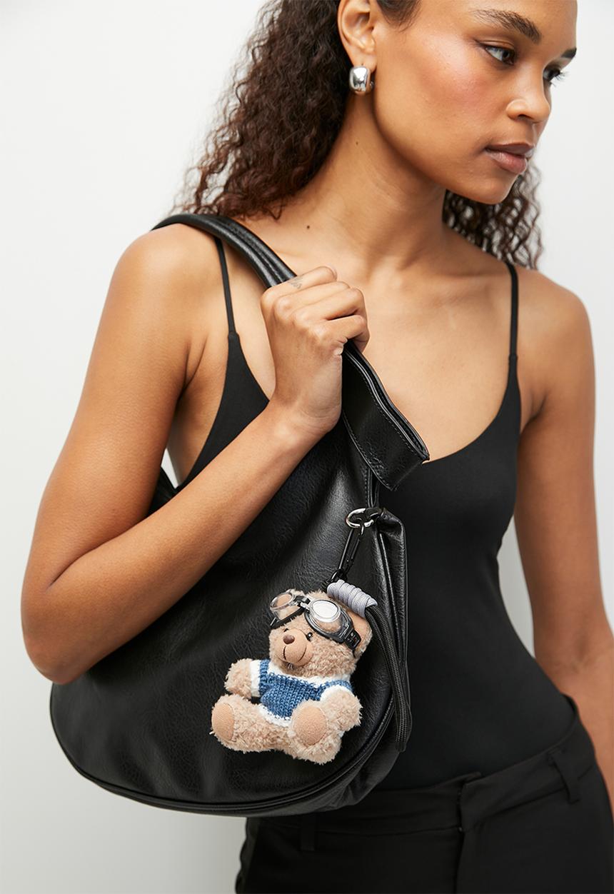 Tessa Design - Zuri adventure bear bag charm-beige