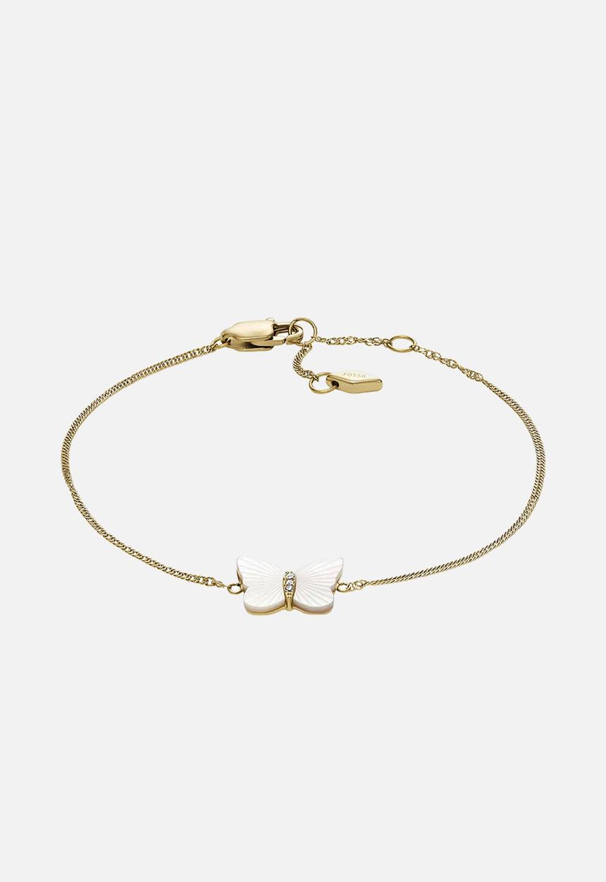 Fossil - Butterfly chain bracelet - white