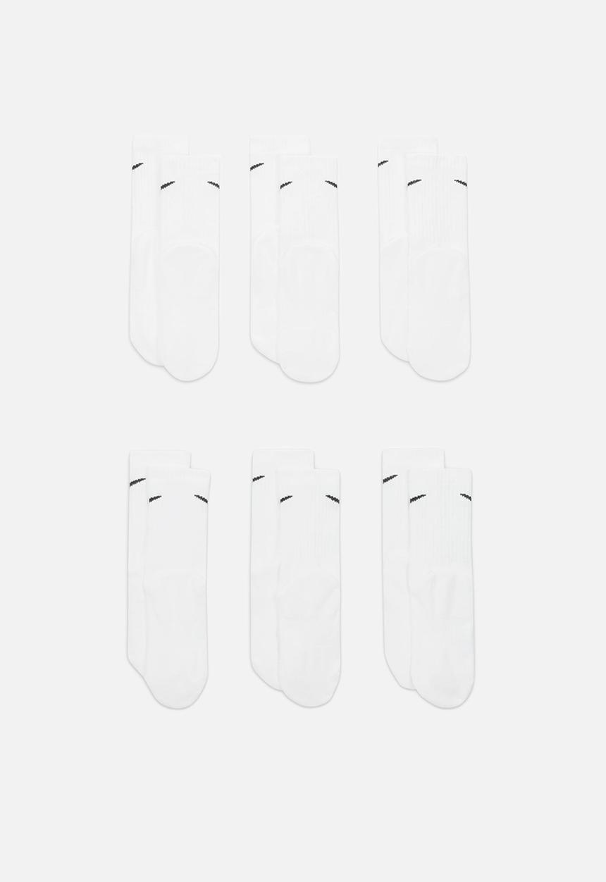 Nike - Nike everyday 6 pack crew socks - white/black