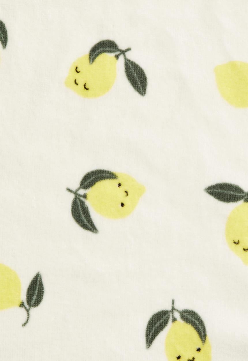 H&M - Patterned bath towel - light beige lemons