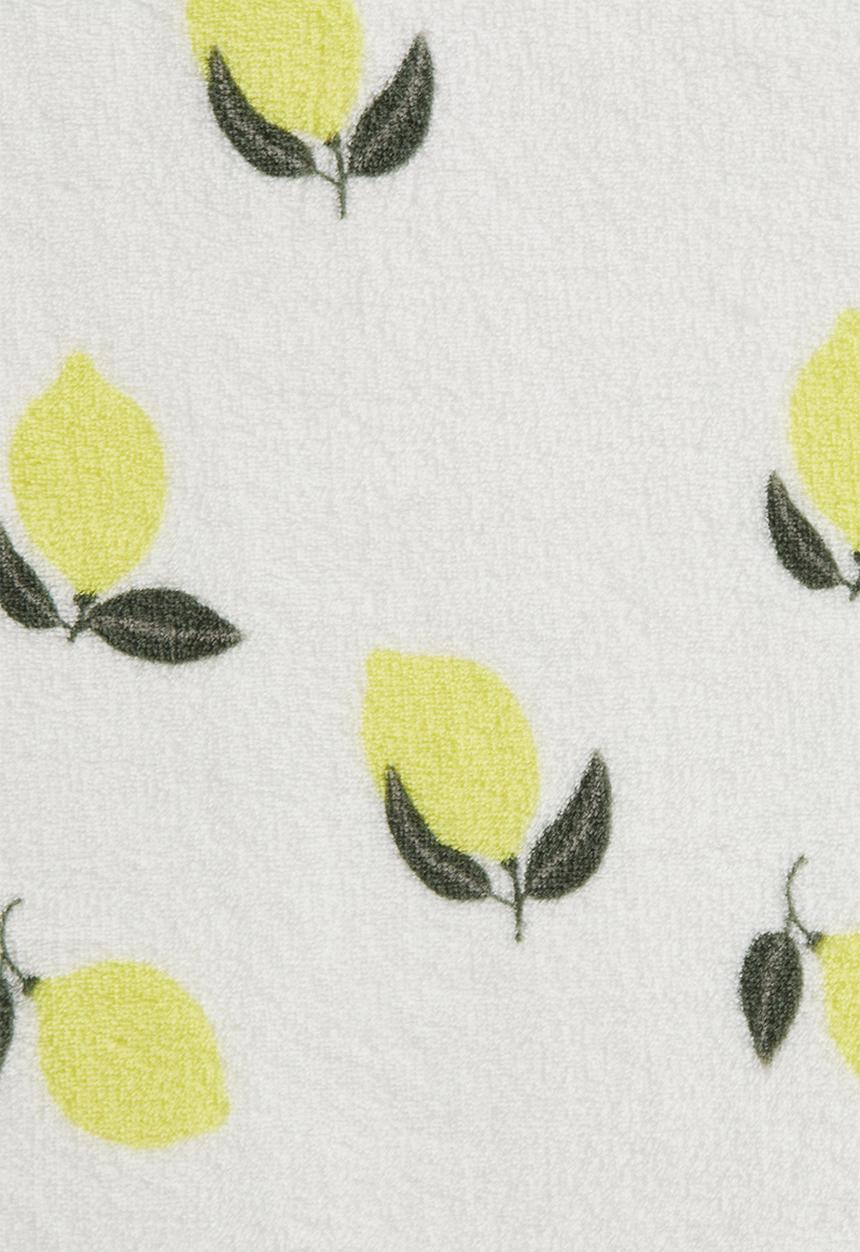 H&M - Patterned fleece blanket - light beige lemons