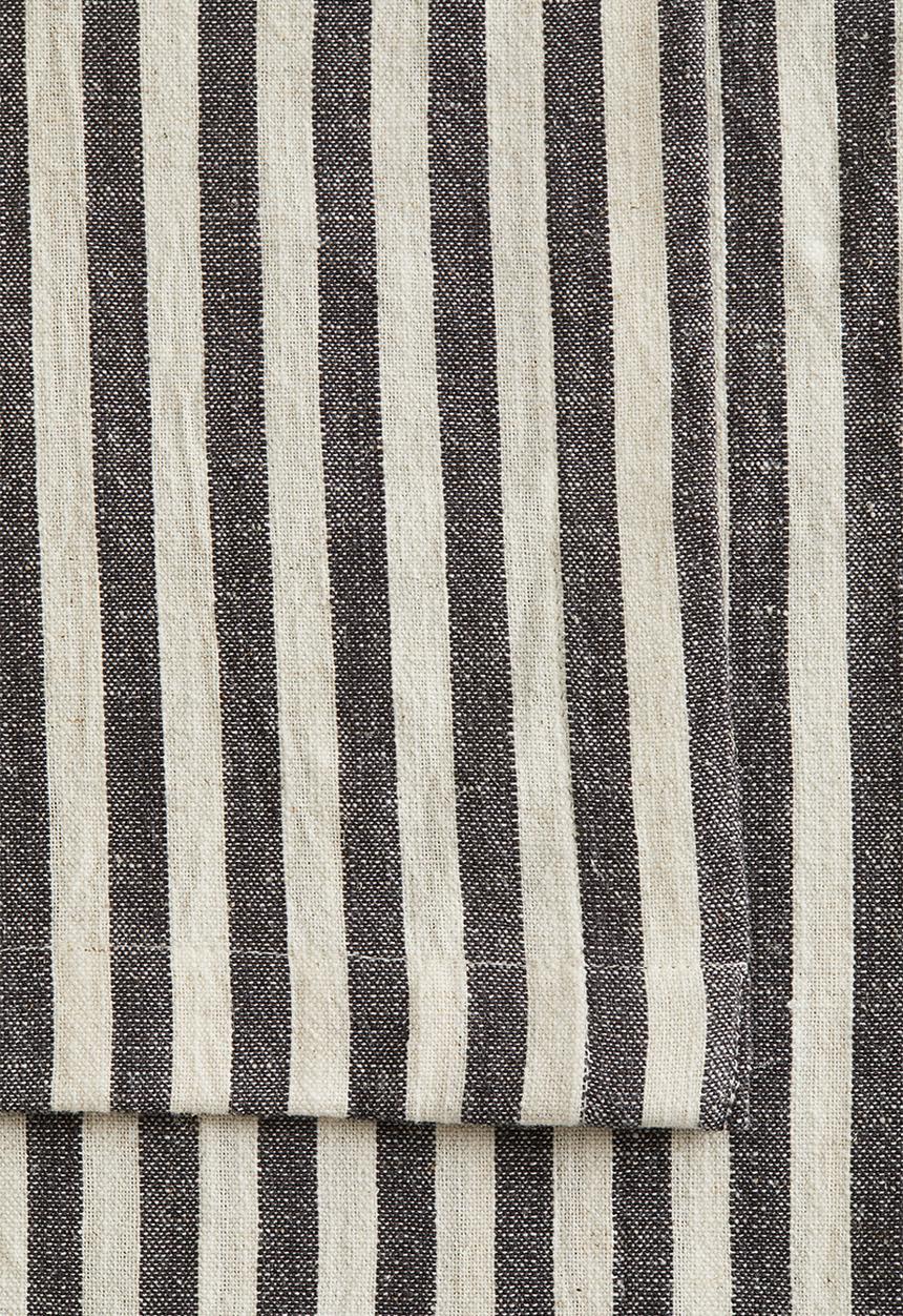 H&M - Cotton-blend tablecloth - dark grey striped