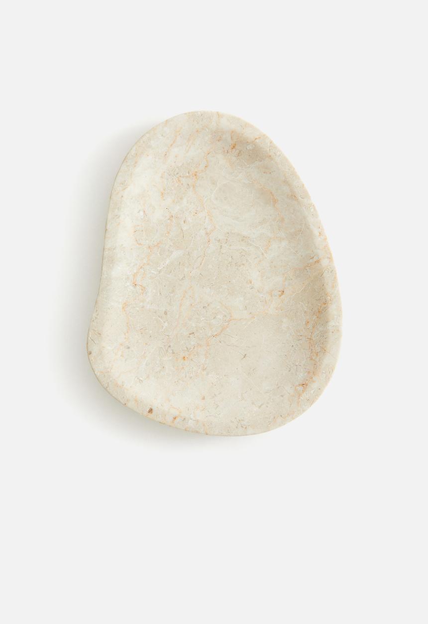 H&M - Marble tray - light beige