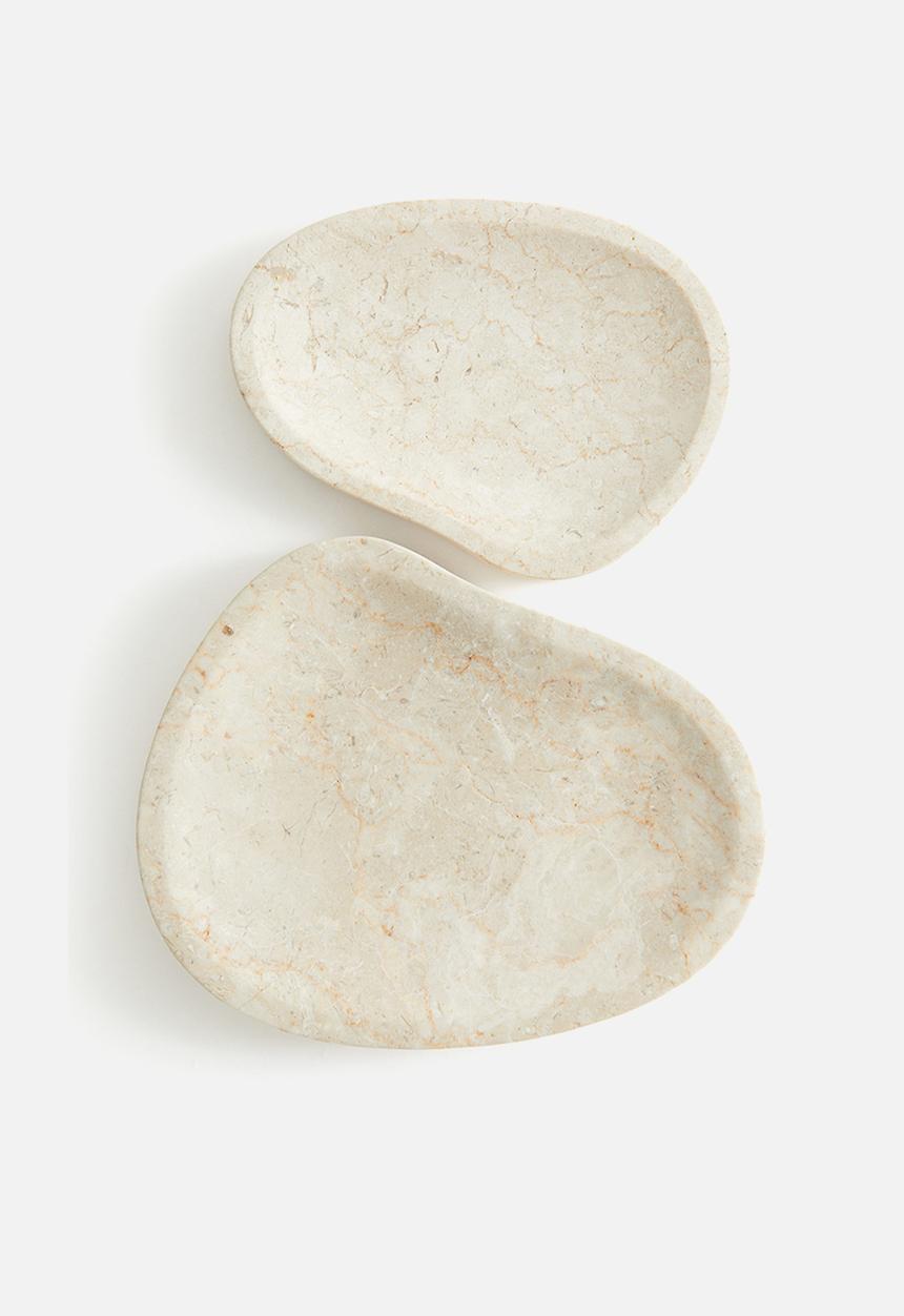 H&M - Marble tray - light beige