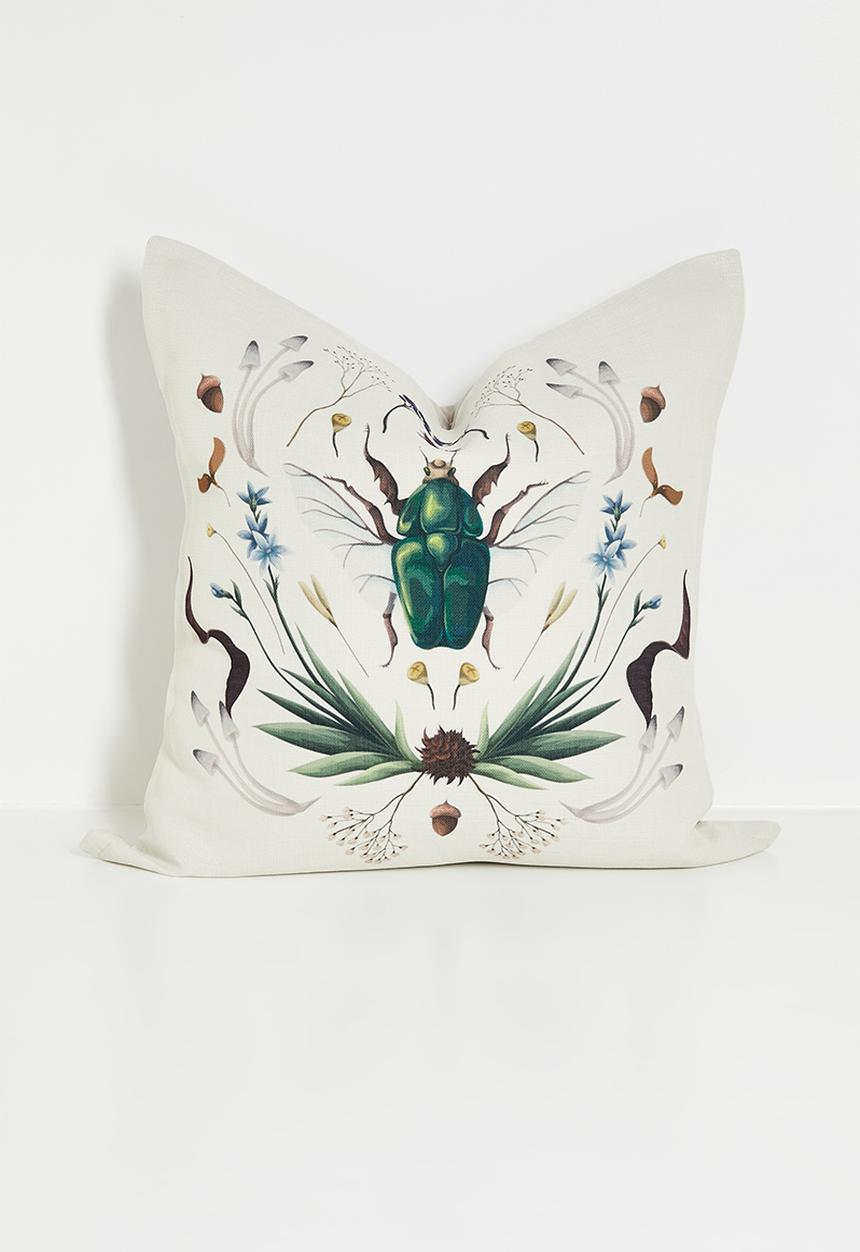 Grey Gardens - Beetle Cushion Cover - neutral