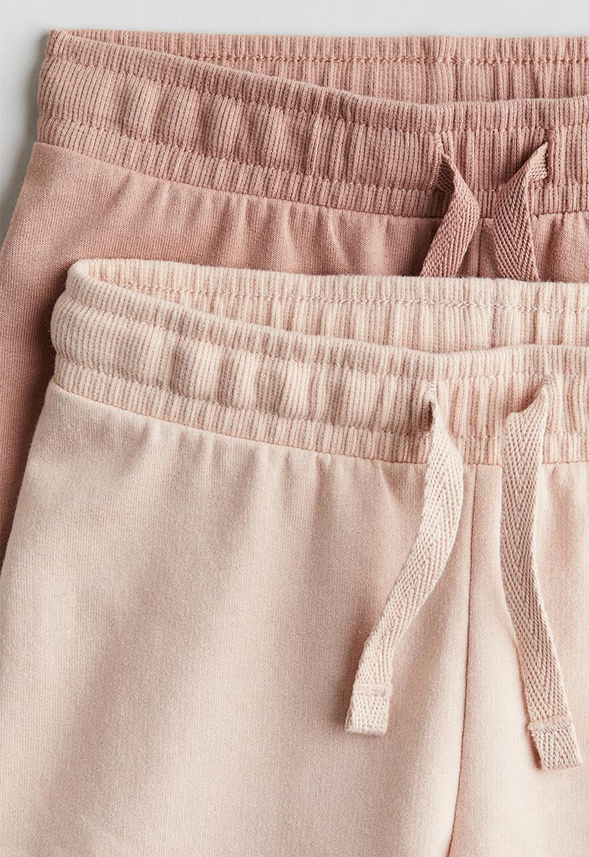 H&M - 2-Pack joggers - dusty pink & light beige 