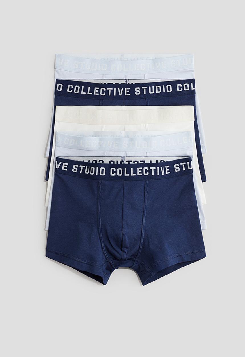 H&M - 5-Pack trunks - light blue & navy blue