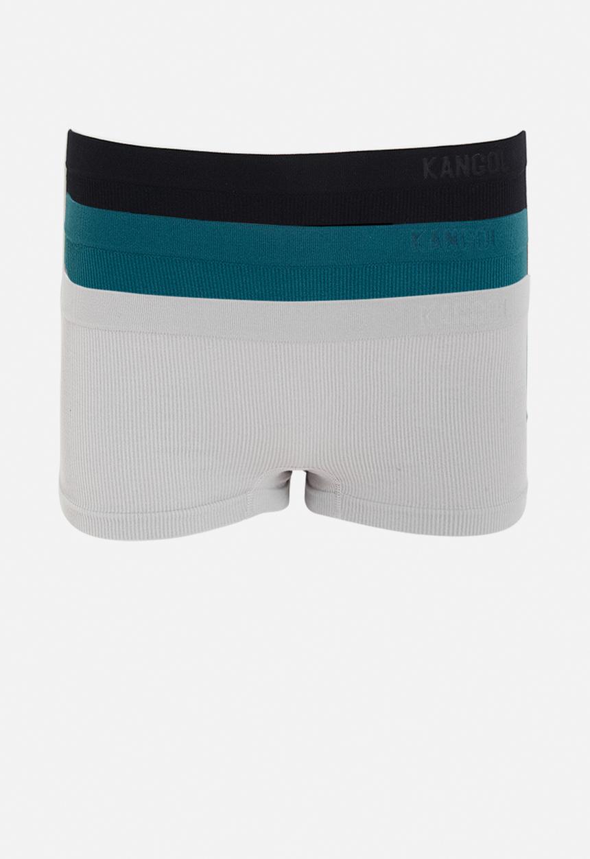 KANGOL - 3 pack seamless boyleg - black/tiffany teal/silver ice