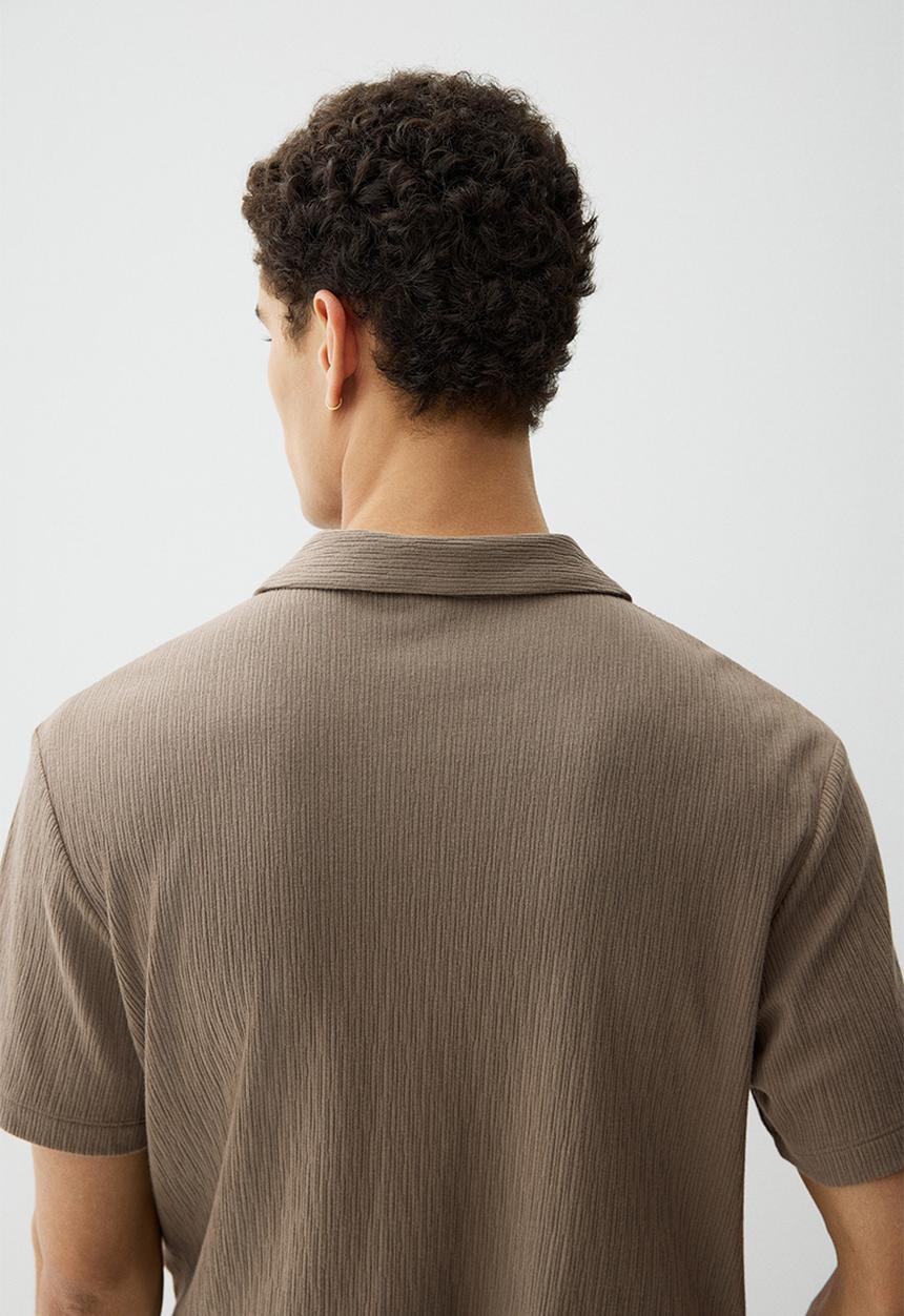 H&M - Regular fit collared t-shirt - dark beige
