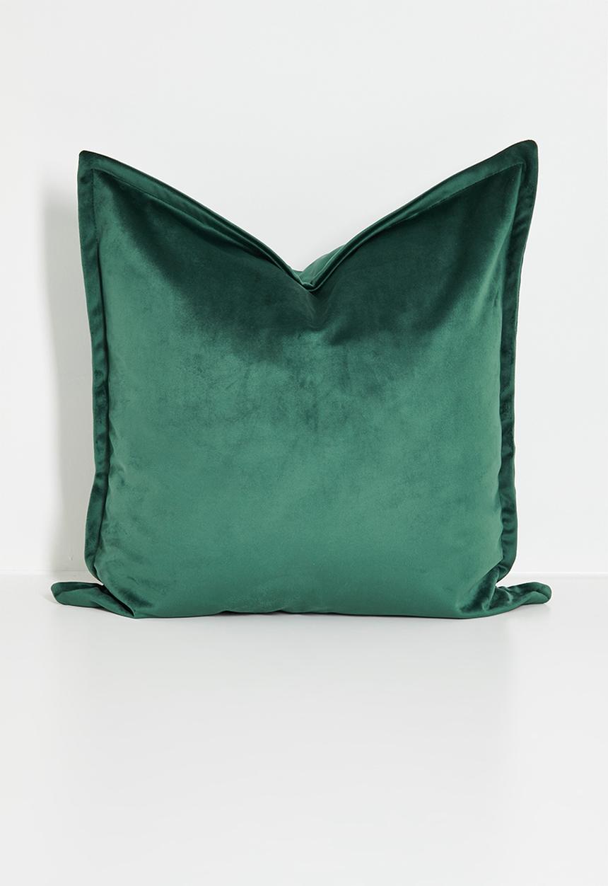 Grey Gardens - Rema velvet cushion cover - Green