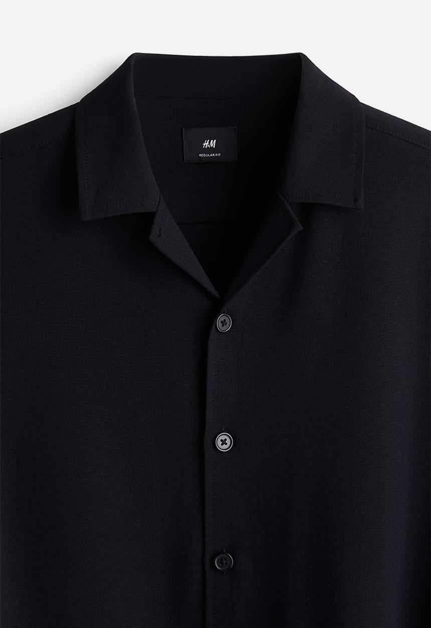 H&M - Regular fit resort shirt - navy blue