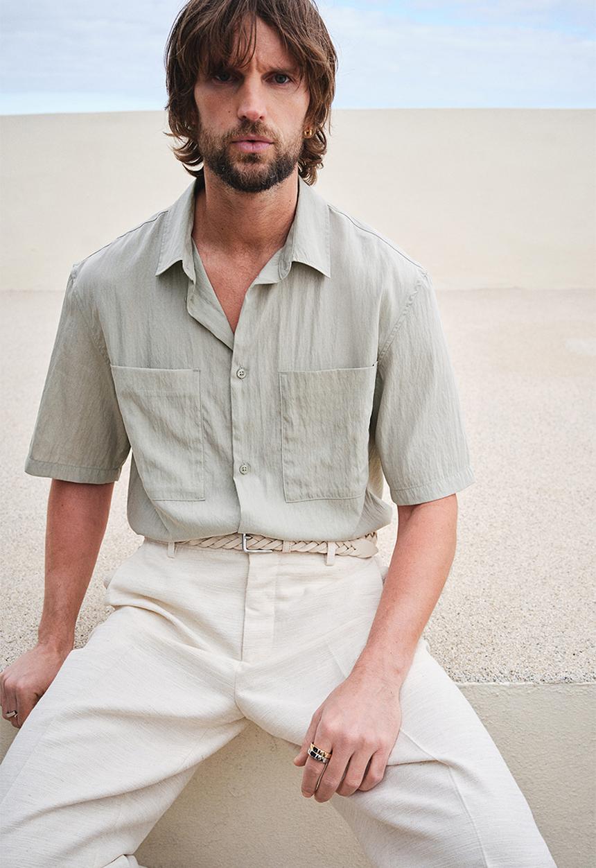 H&M - Regular fit utility shirt - beige