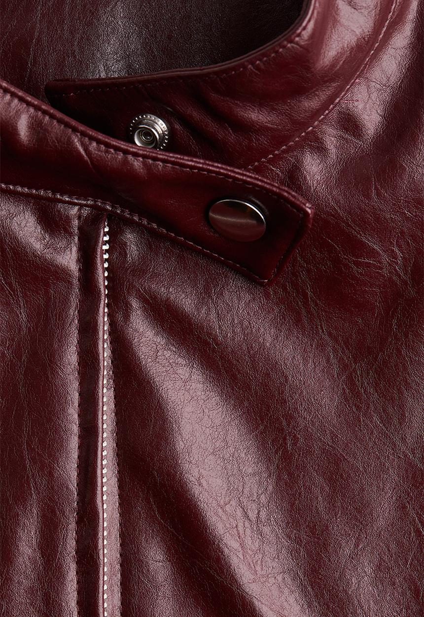 H&M - Coated jacket - burgundy