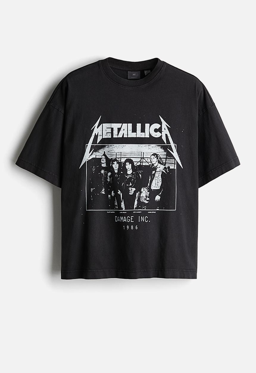 Oversized fit t-shirt - black/metallica - 1159823054
