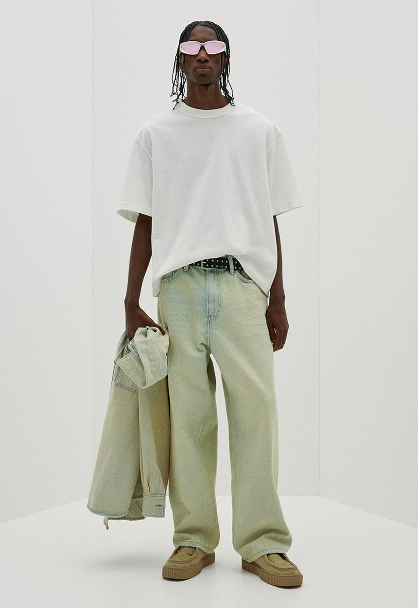 H&M - Boxy fit washed t-shirt - white