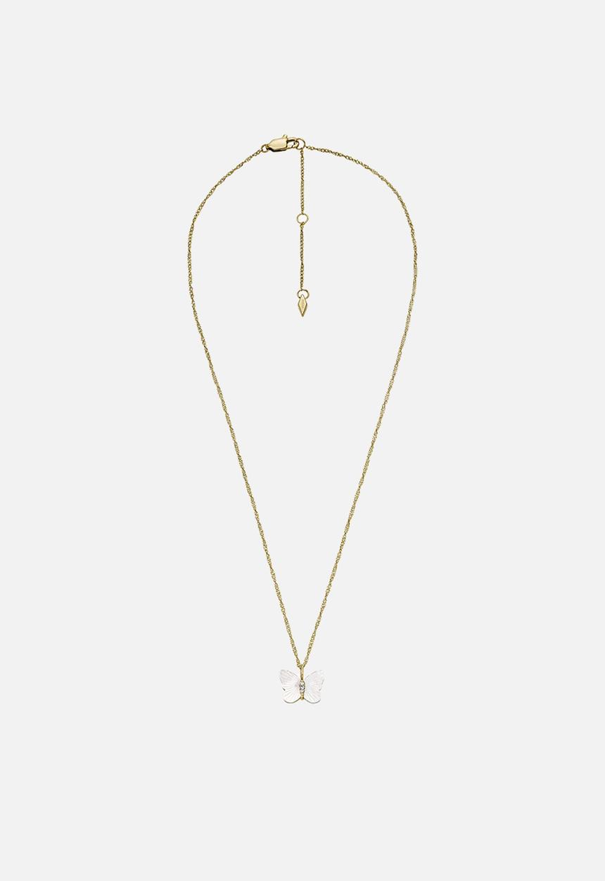 Fossil - Butterfly chain necklace  jf04424710- white