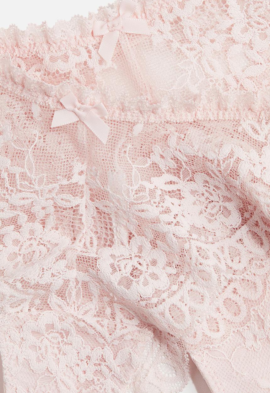 H&M - 2-pack lace brazilian briefs - light pink