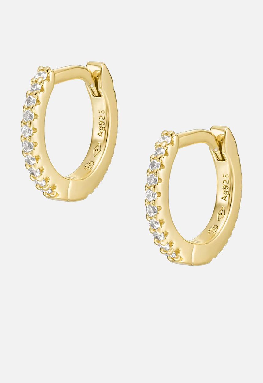 Fossil - Sterling all stacked up sterling hoop earrings - gold