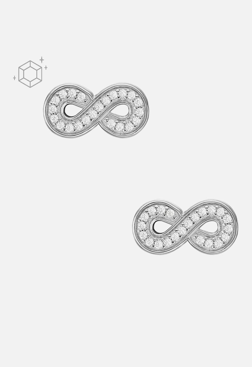 Fossil - Infinity sterling silver earrings 