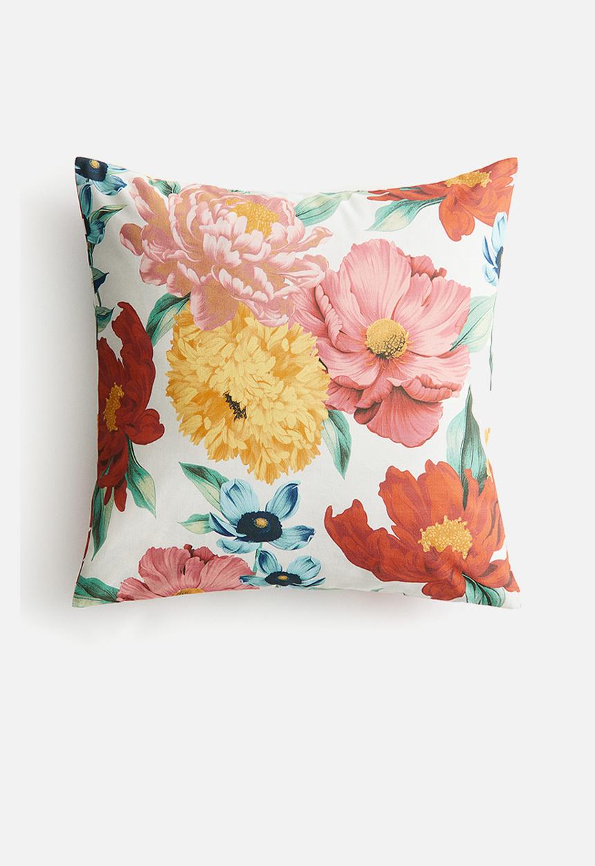 H&M - Patterned cushion cover - white floral