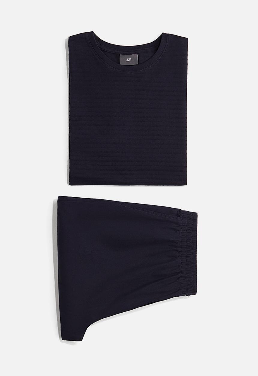 H&M - Pyjama t-shirt and shorts - navy blue