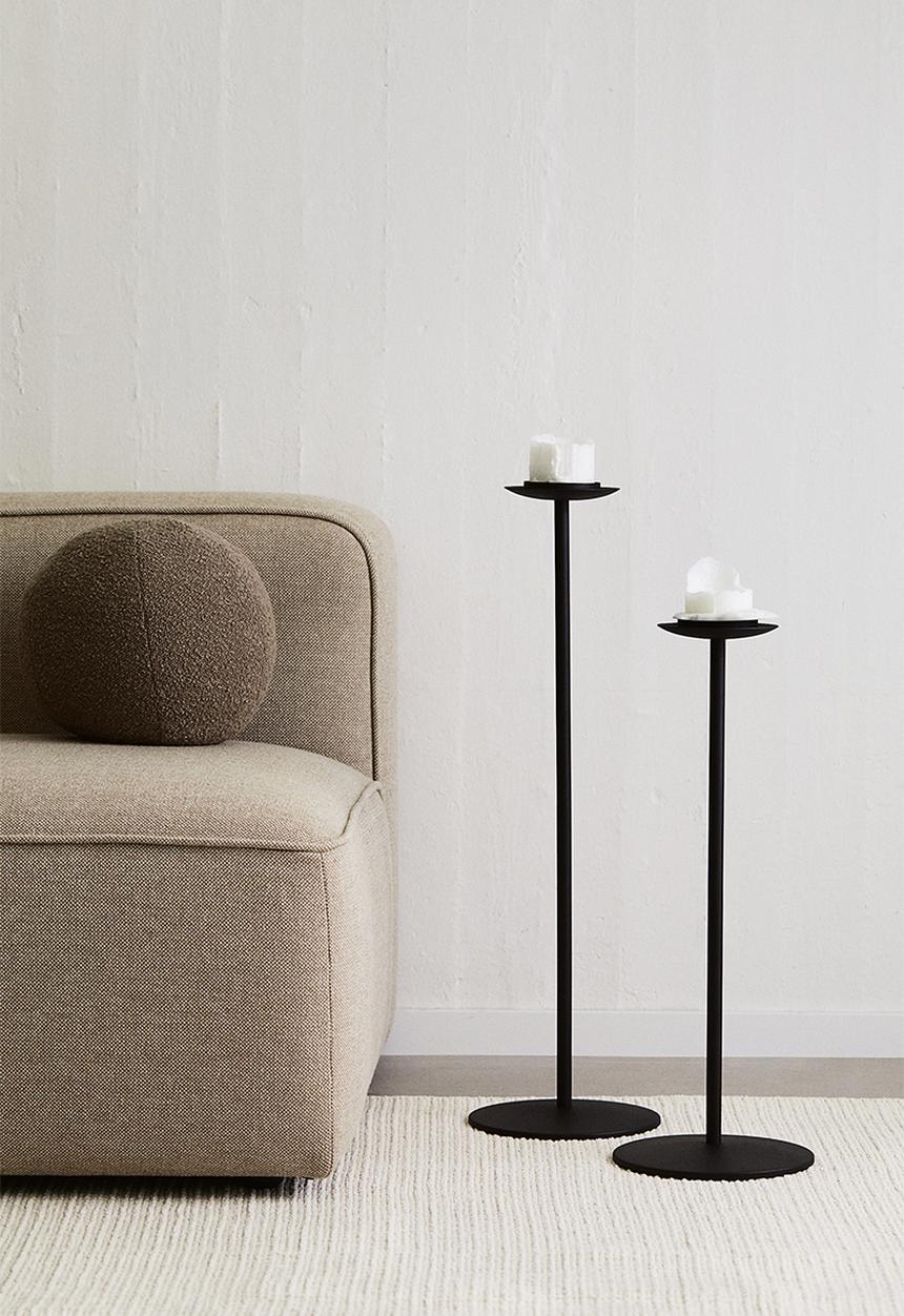 H&M - Tall metal candle holder - black