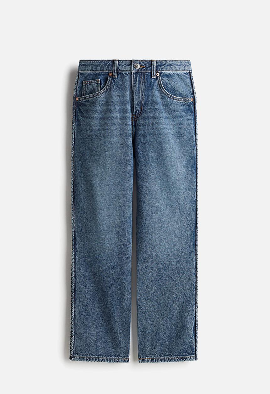 H&M - Straight high ankle jeans - light denim blue