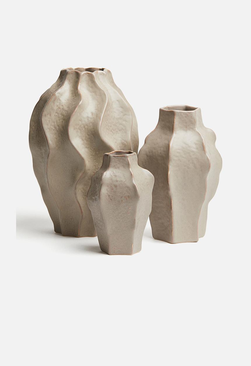 H&M - Extra-large stoneware vase - dark greige