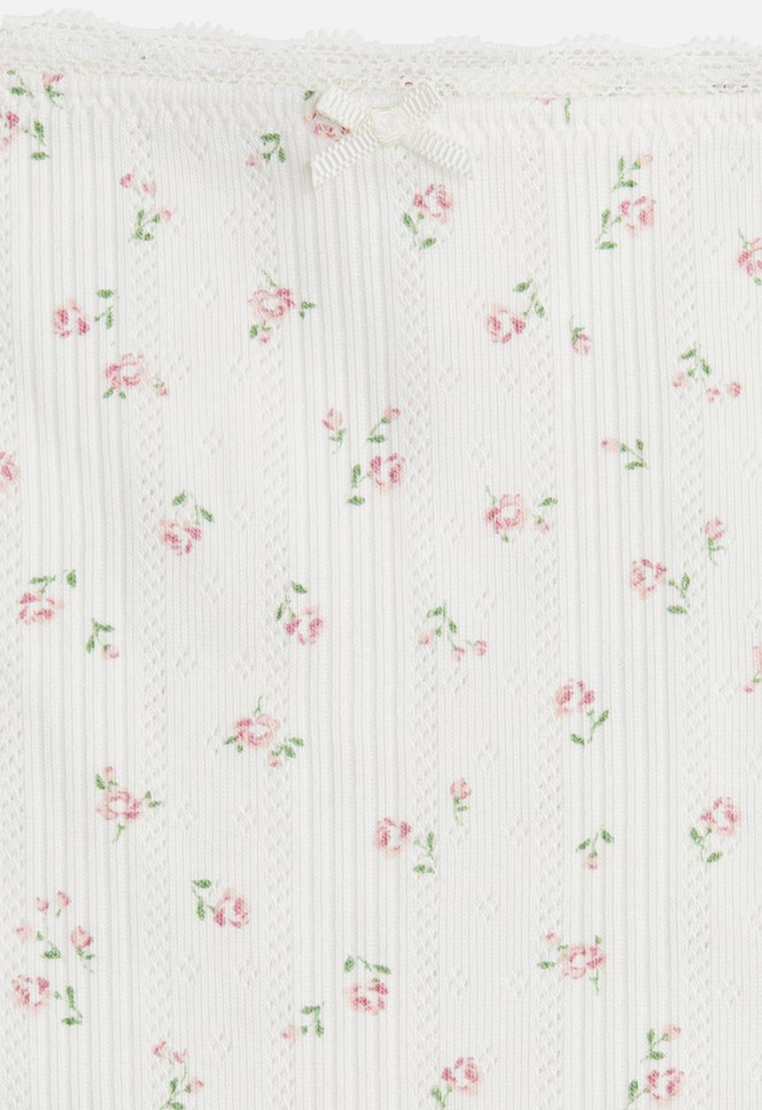 H&M - Pointelle shortie briefs - white floral