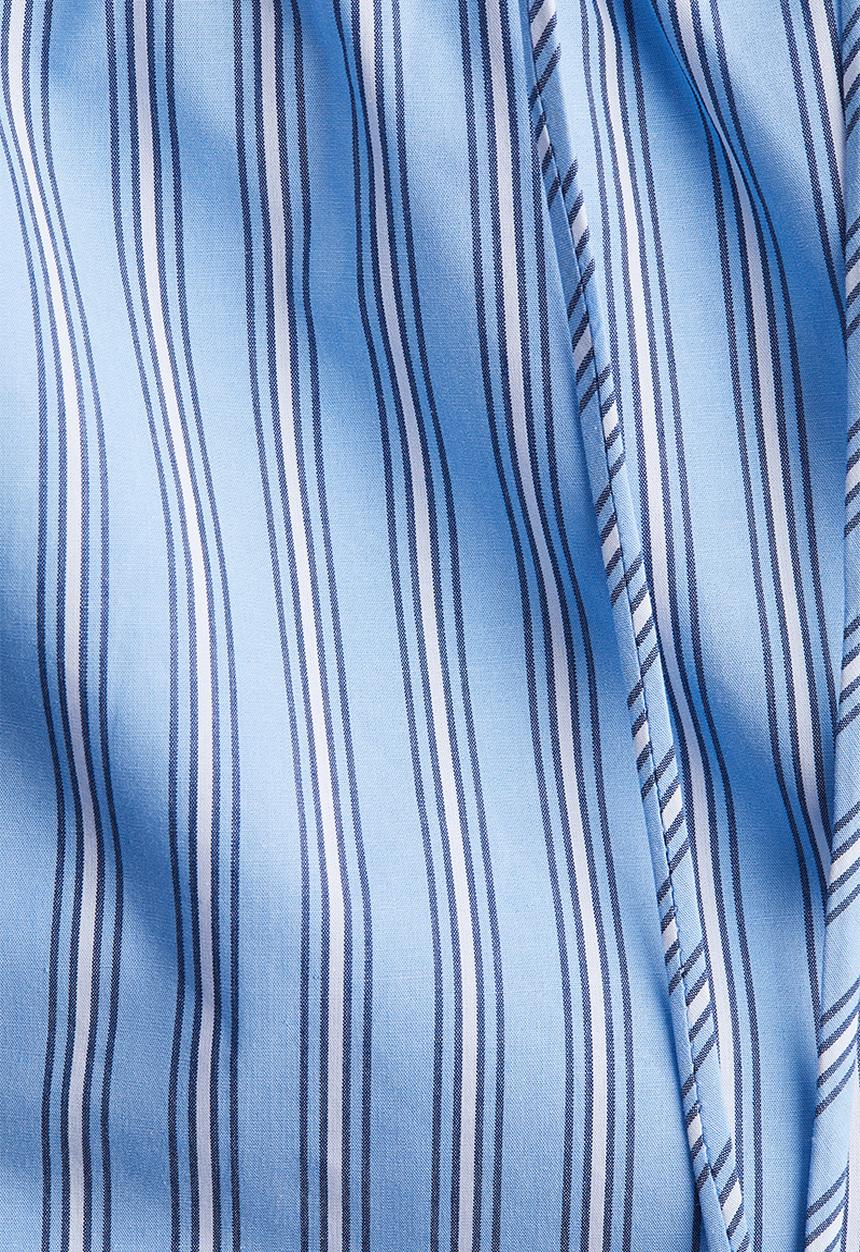 H&M - Cotton drawstring shorts - light blue striped