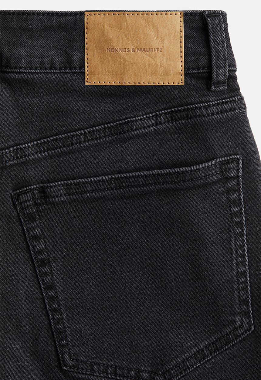 H&M - Skinny high denim shorts - dark denim grey