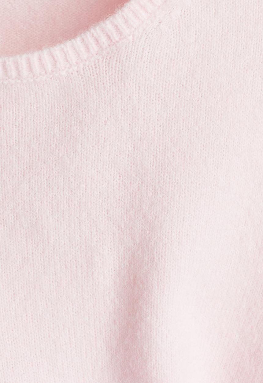 H&M - Fine-knit t-shirt - light pink